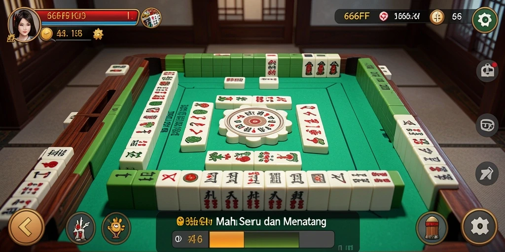 Tangkapan layar gameplay 666FF yang mendebarkan saat bermain Mahjong.