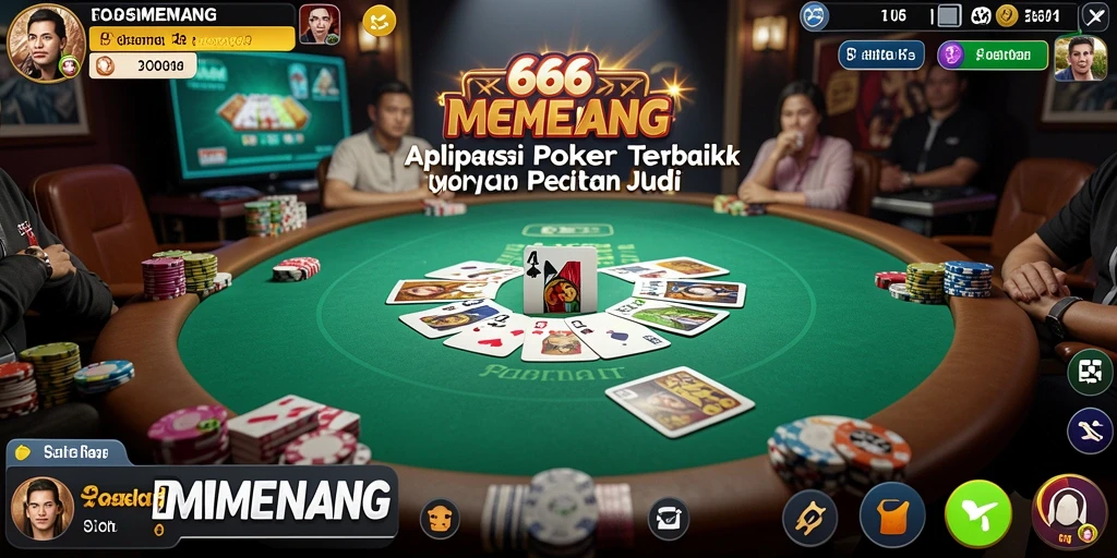Tampilan gameplay seru dan menantang dari aplikasi poker 666MENANG.