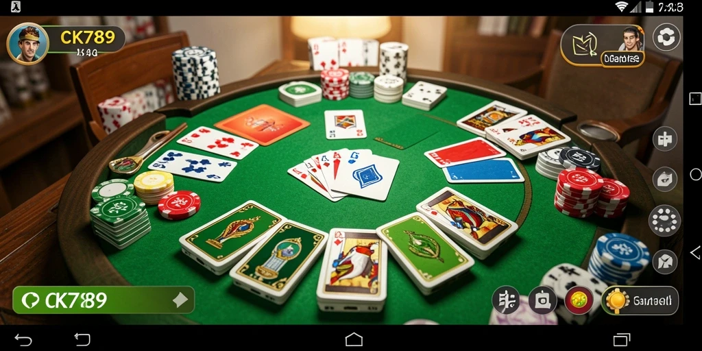 Screenshot gameplay CK789 menampilkan suasana seru bermain Gaple.