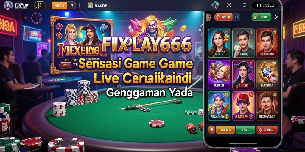 Screenshot dari gameplay FIXPLAY666 yang menampilkan suasana Live Casino yang seru.