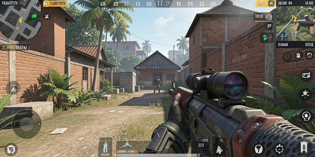 Tampilan gameplay FLOKITOTO yang mendebarkan dan penuh aksi.