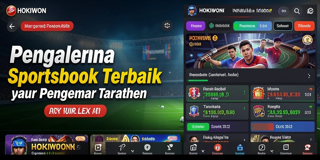 Tampilan antarmuka HOKIWON saat melakukan taruhan olahraga secara langsung.