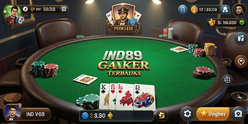 Tampilan screenshot gameplay Poker yang menarik dan interaktif.