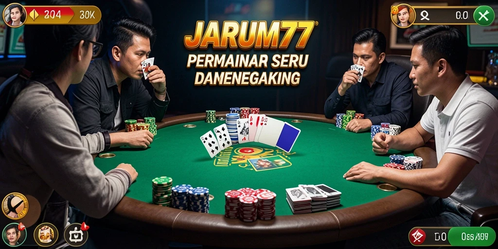 Tangkapan layar JARUM77 menampilkan para pemain yang sedang berkompetisi di meja Poker.