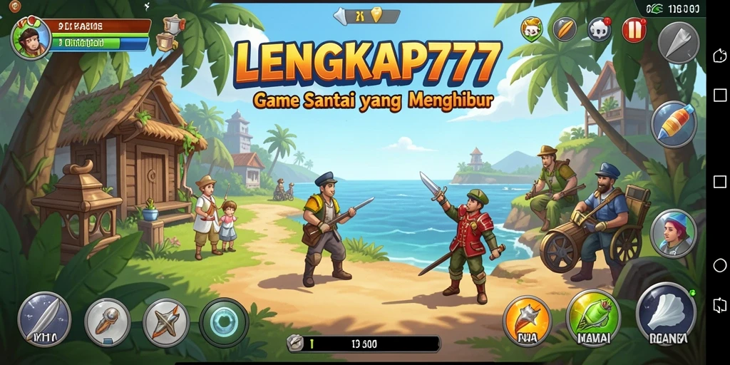 Tampilan permainan LENGKAP777 yang ceria dan menghibur.