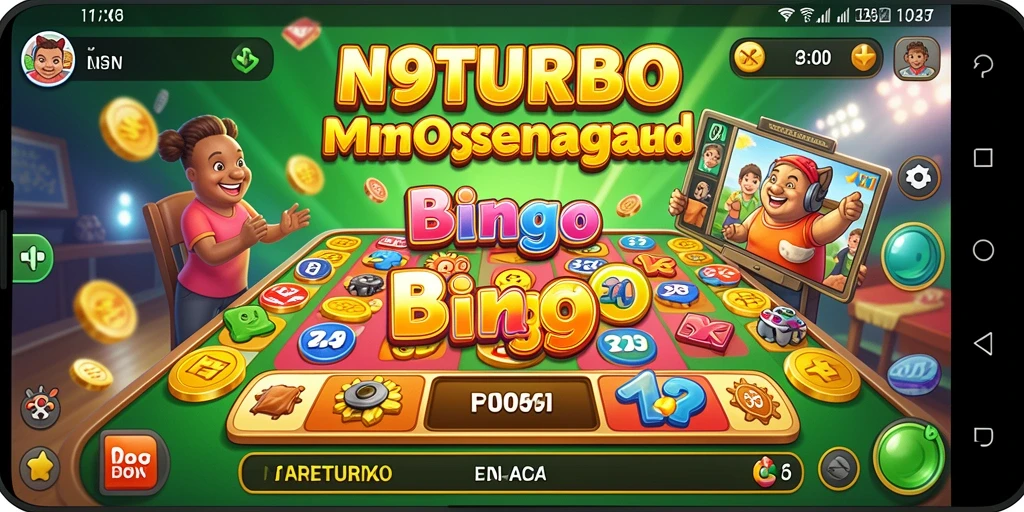 Screenshot gameplay N9TURBO yang memperlihatkan keseruan bermain Bingo.