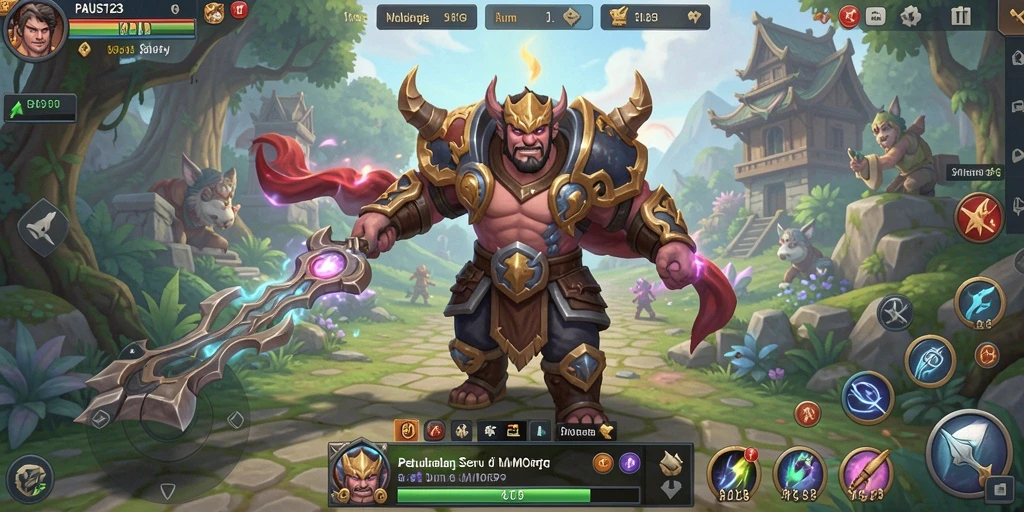 Tampilan gameplay epik di PAUS123 dengan pertempuran seru.