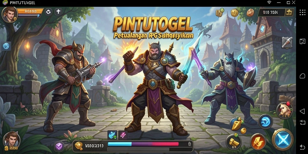 Tampilan gameplay RPG PINTUTOGEL yang menakjubkan dan seru.