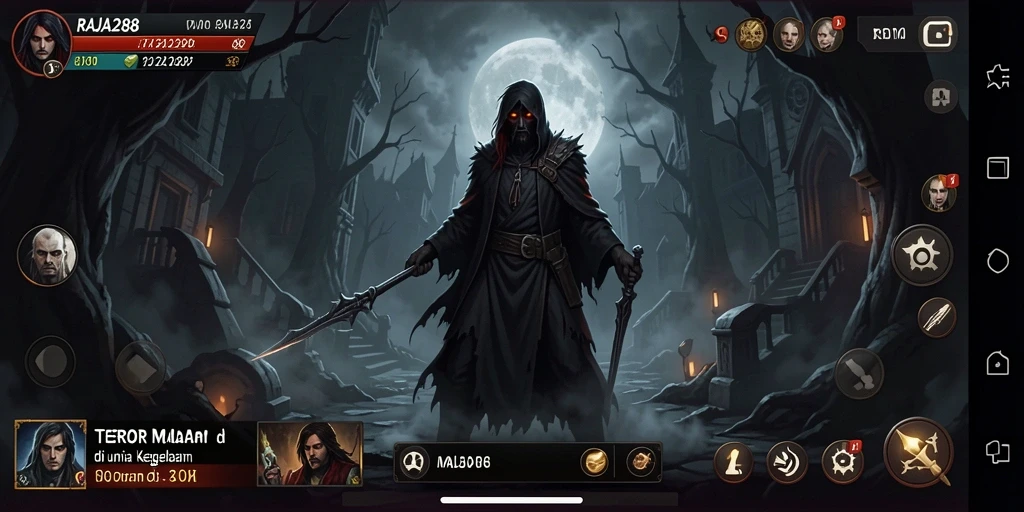 Tampilan gameplay RAJA288 yang menakutkan dan menegangkan.