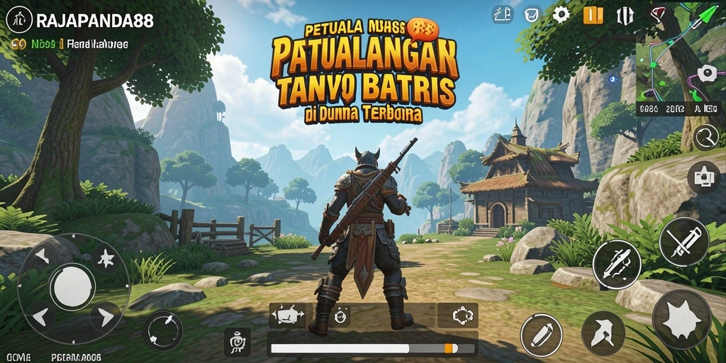 Tampilan gameplay RAJAPANDA88 yang menakjubkan di dunia terbuka.