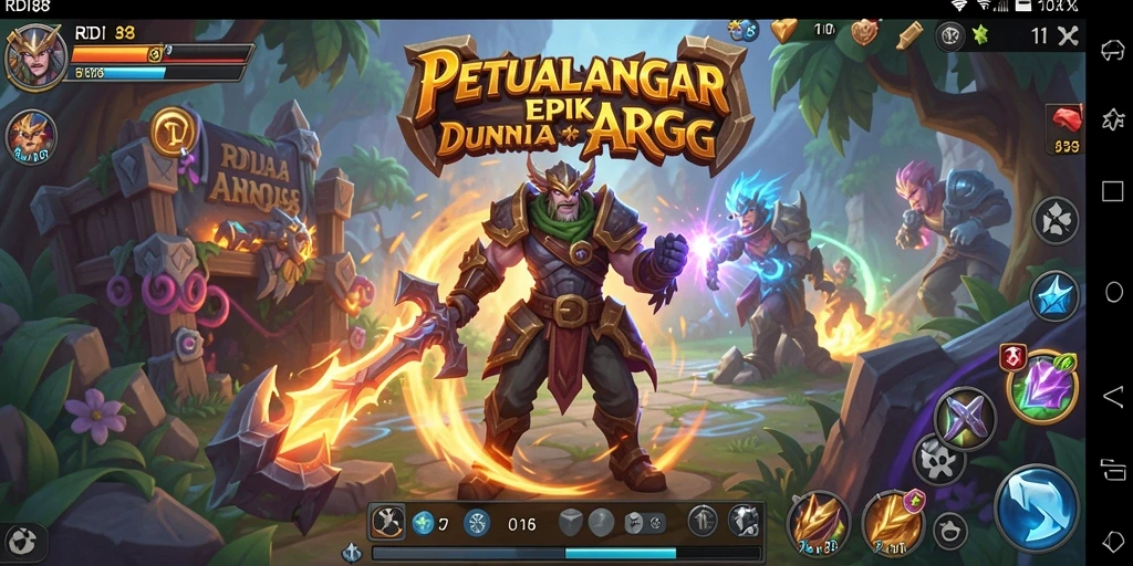Tangkapan layar menunjukkan aksi seru dalam gameplay ARPG RDI88.
