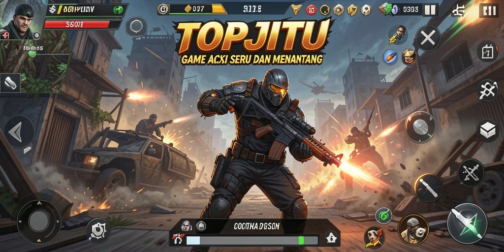 Tampilan gameplay ACTION yang mendebarkan dan seru.